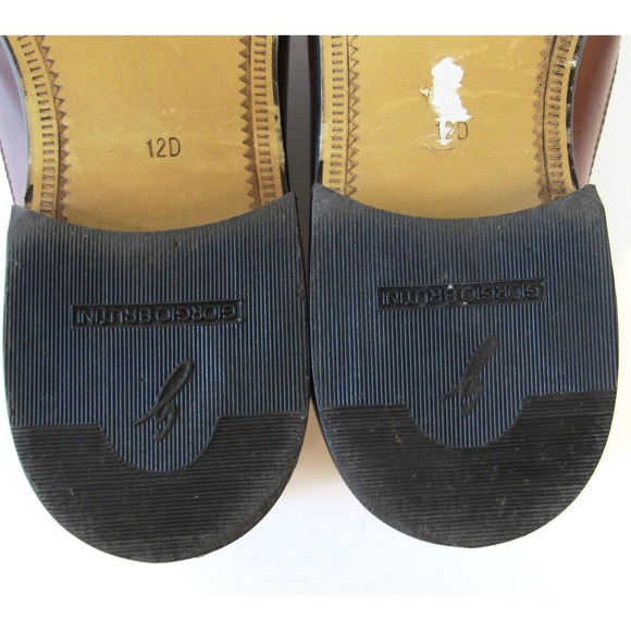 Giorgio‎ Brutini Le Glove Brown Leather Woven Tassel Loafers Men's Size 12D - Picture 11 of 11